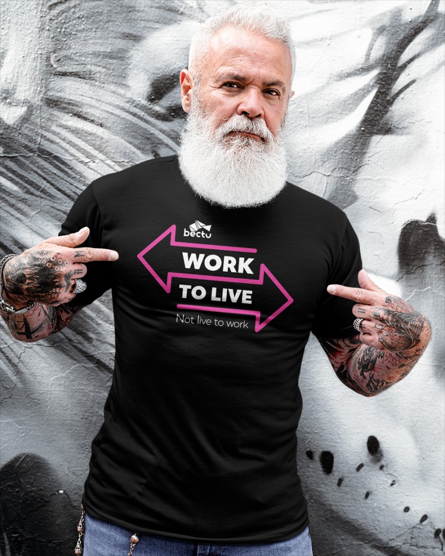 Bectu Work To Live Not Live To Work T Shirt Navy Bectu Work To Live Not Live To Work T Shirt Navy